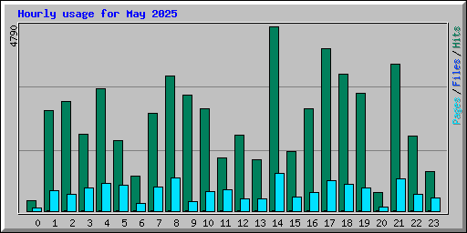 Hourly usage for May 2025
