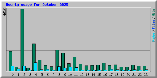 Hourly usage for October 2025